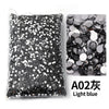 Bag of A02 Light blue flat-back resin rhinestones for DIY craft and nail art