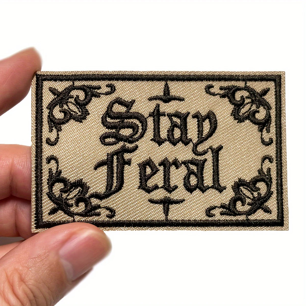 Stay Feral Embroidered Iron-On Patch