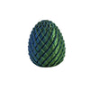 A dark green, textured dragon egg fidget toy with a scale pattern.