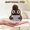 Handmade Crochet Emotional Support Poo Doll with Card
