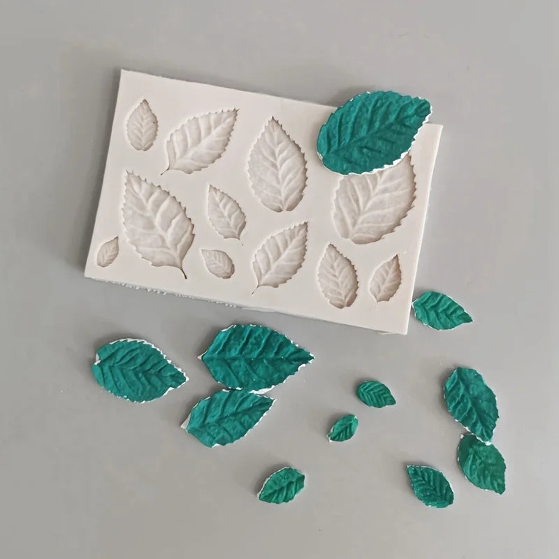 Rose Leaf Silicone Mold for Crafting and Candle Making