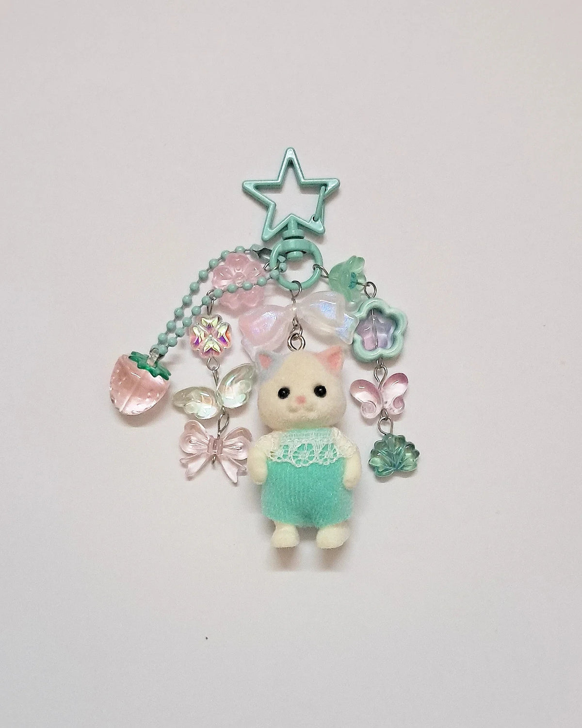 Caramel Cat Plush Keychain Bag Charm