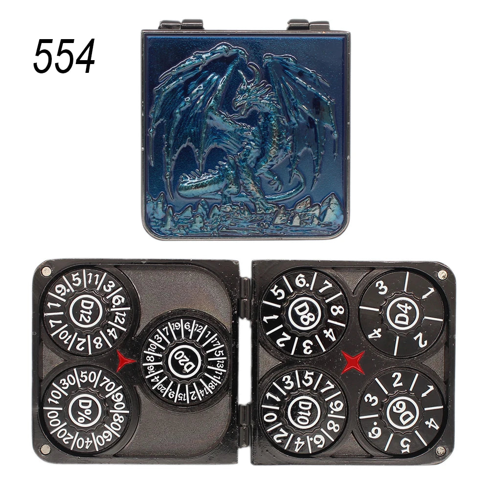 7-in-1 Metal Fingertip Gyro Dice Set for RPG Gaming