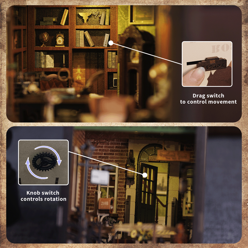 Eternal Bookstore DIY Book Nook Kit with LED Lighting