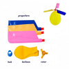 Balloon Helicopter Toy with Whistle – 5 Pack