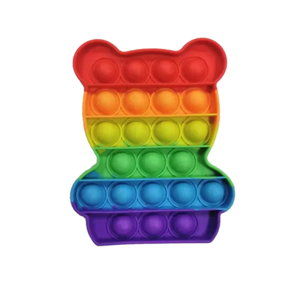 Rainbow Pop Fidget Toy – Large 20cm Squishy Sensory Stress Relief for Kids & Adults
