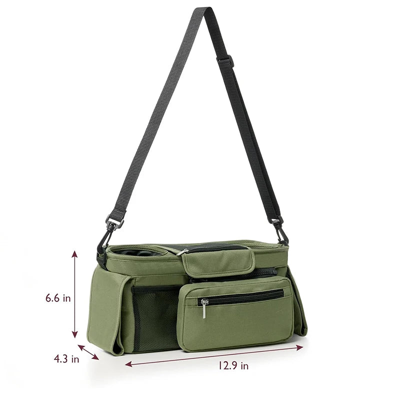 Large Capacity Hanging Stroller Organizer Bag for Diapers & Baby Essentials