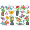 Diamond painting sticker kit featuring floral and butterfly designs in various colors