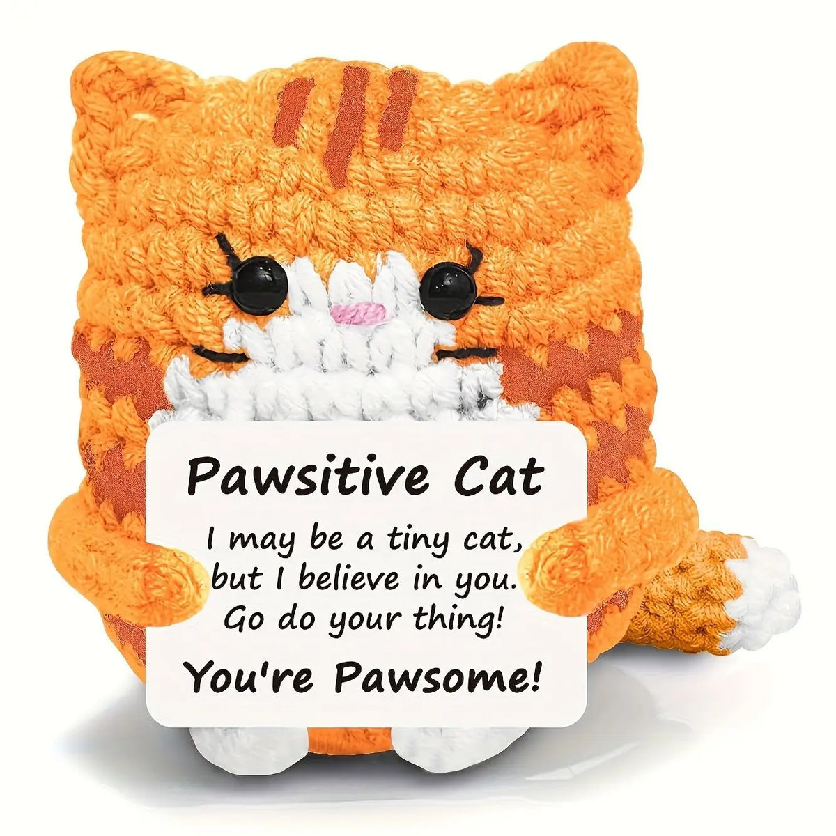 Handmade Crochet Emotional Support Cat Ornament
