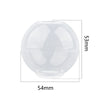 Clear geometric resin casting mold with a 53mm height and 54mm diameter.
