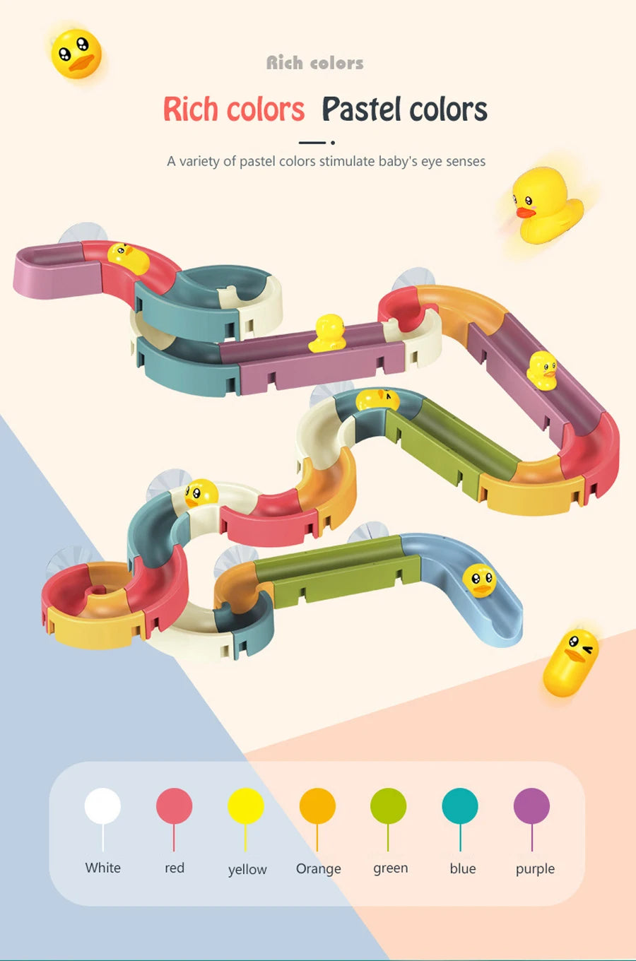 Bath Time Duck Slide Toy Set