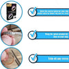 Instructions for using a transparent ring size adjuster set to fit rings.
