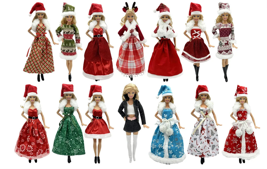 Festive Christmas Outfit Set for 11.5-Inch Dolls