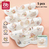 5-Pack Soft Cotton Muslin Bandana Bibs for Teething Babies