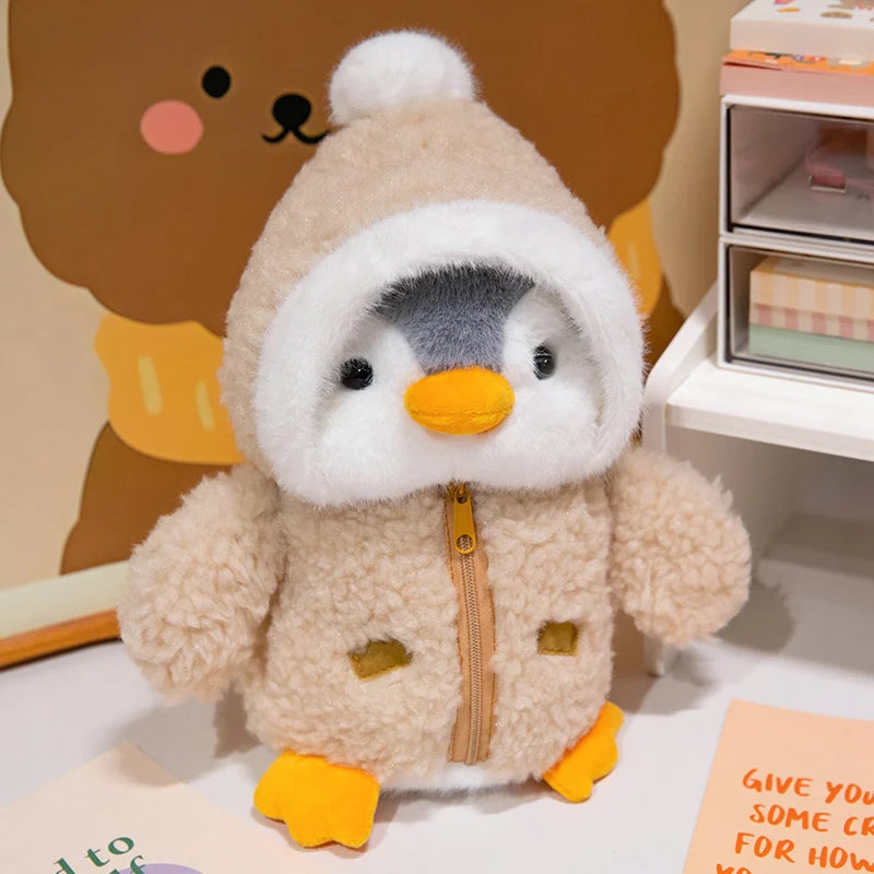 Adorable Kawaii Penguin Plush Toy with Hat and Scarf - 25cm Soft Stuffed Animal