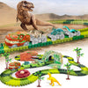Dinosaur Train Toy Set with Flexible Road Race Track and Dino Car