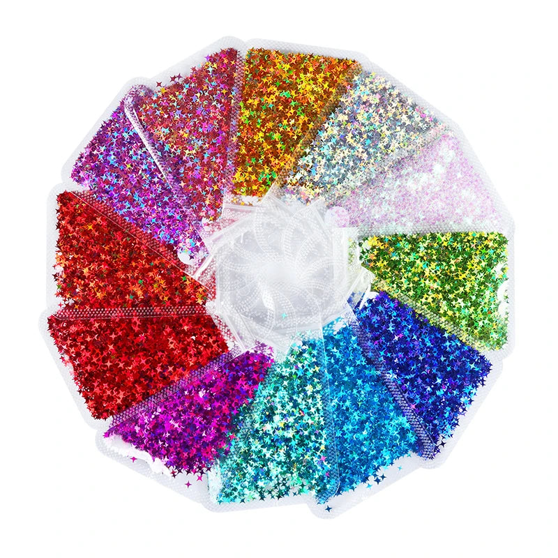 Shimmering Star Resin Sequins for DIY Crafts