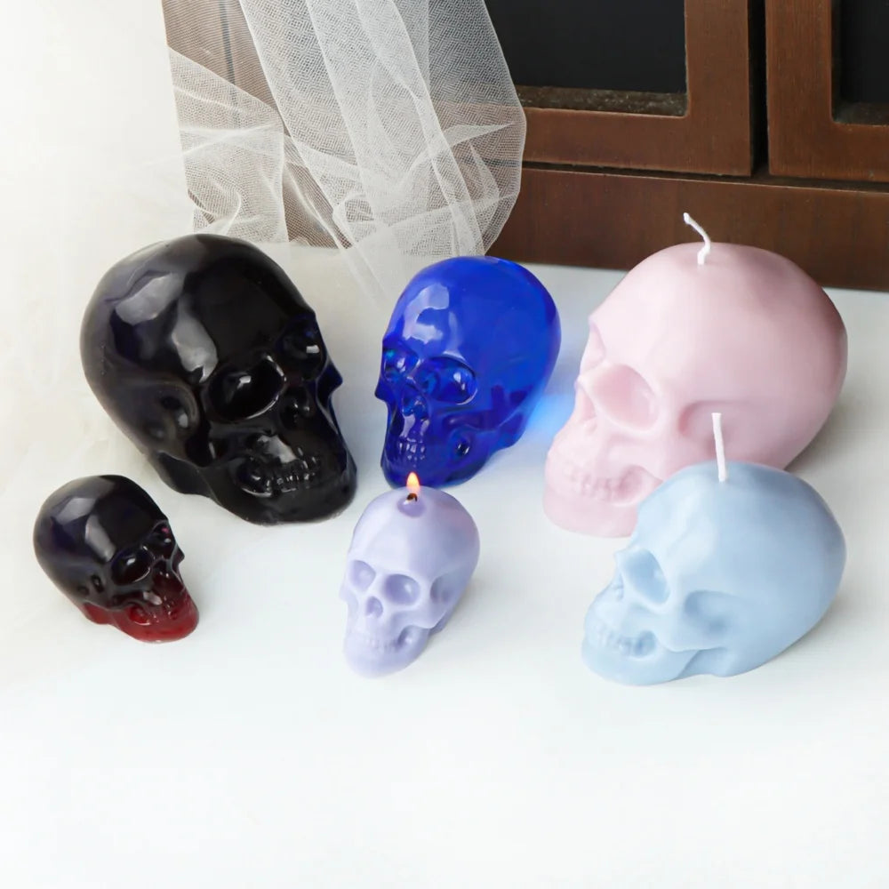 3D Skull Silicone Mold for Candle Making & Resin Crafts