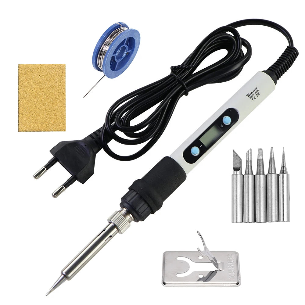 A precision soldering iron kit showing the iron, cable, and tips for electronics work.