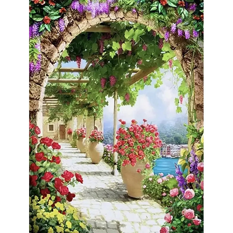 5D Diamond Painting Kit - Scenic Town Landscape Art