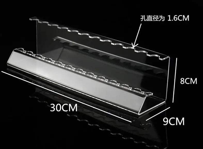Clear Acrylic Pen Display Holder with Brush Storage