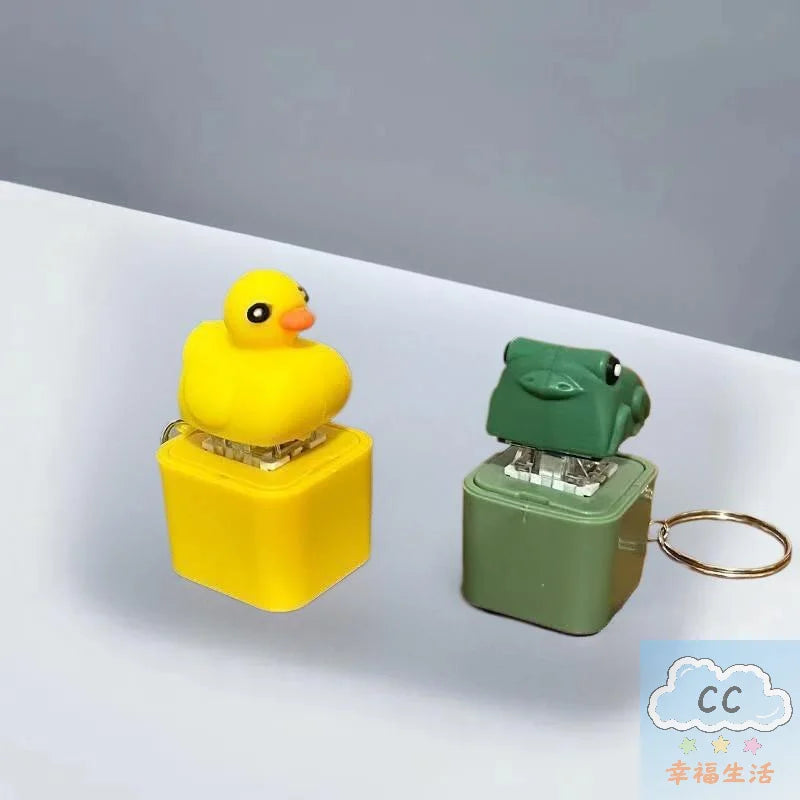 Frog Clicker Keychain with LED Light and Sound