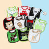 Waterproof Baby Feeding Bibs and Burp Cloths Set (5-Piece)