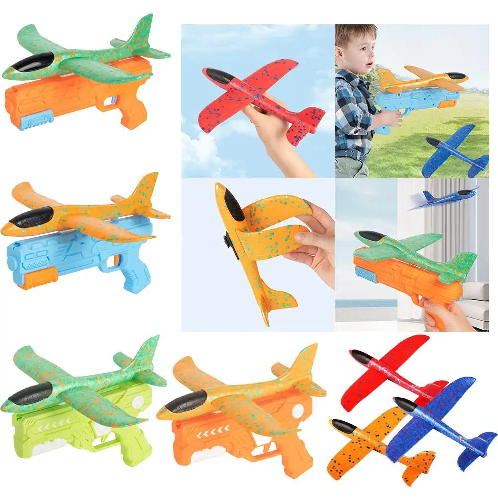 Foam Glider Plane Launcher Toy for Outdoor Play