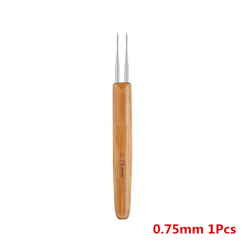 Professional Dreadlock Crochet Hook Needle with Wooden Handle