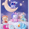 A collection of My Little Pony Good Night Dream Series blind box figures, including a unicorn and a pony, resting on a white 