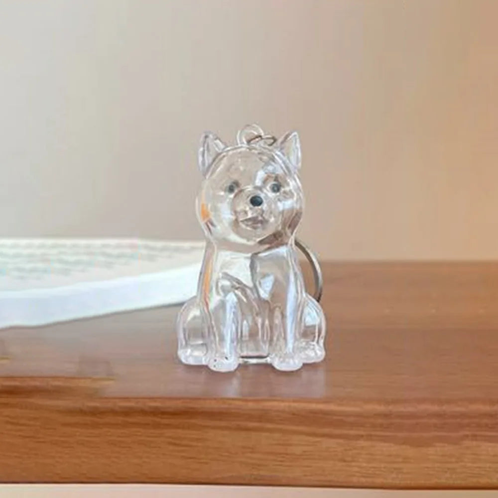 Transparent Dog Fur Keepsake Keychain