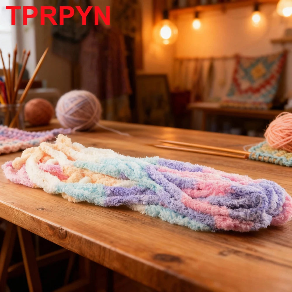 Chunky Chenille Yarn for Knitting and Crochet