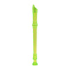 A transparent green ABS recorder with an eight-hole woodwind flute design.
