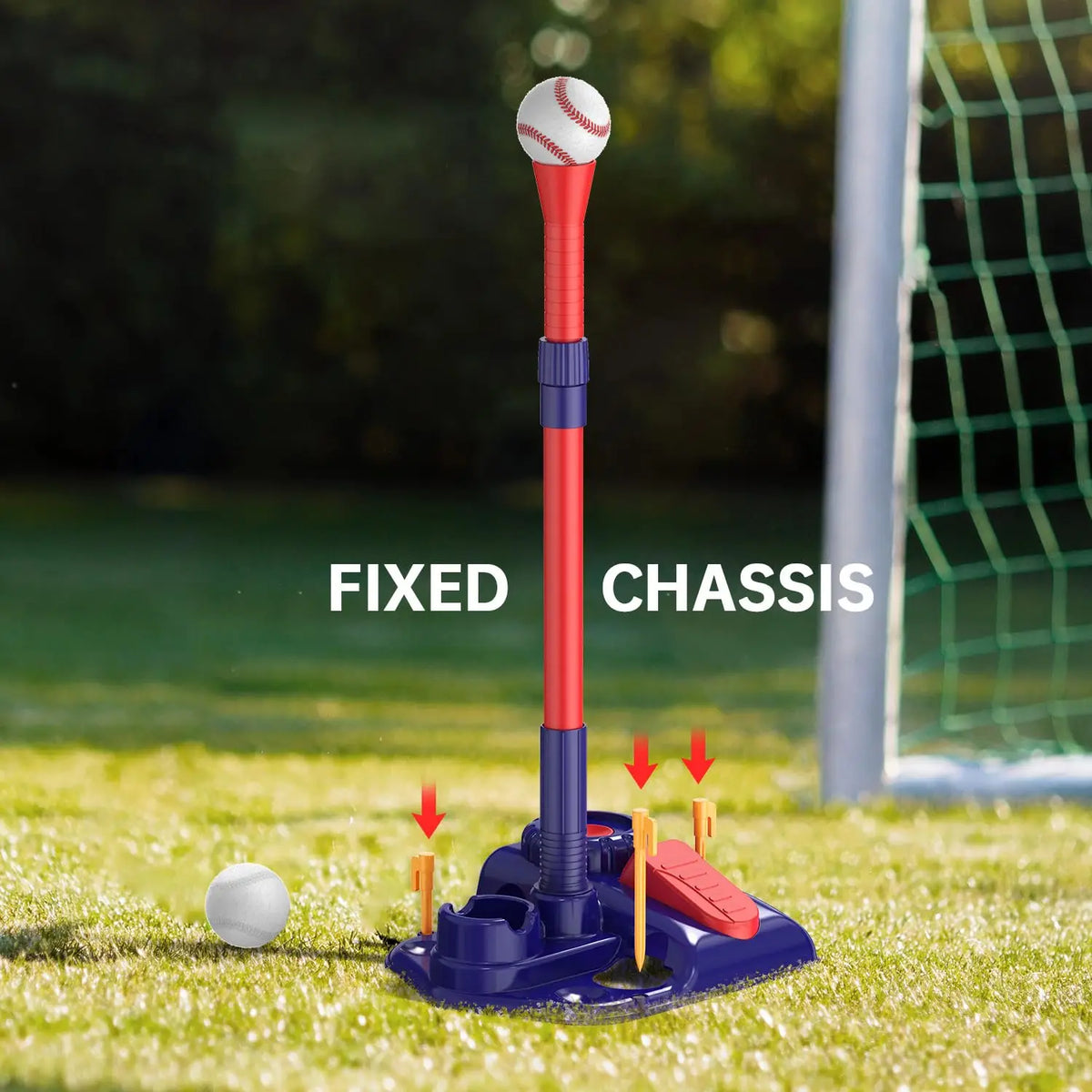 3-in-1 Kids Baseball Practice Set with Adjustable Tee and Launcher