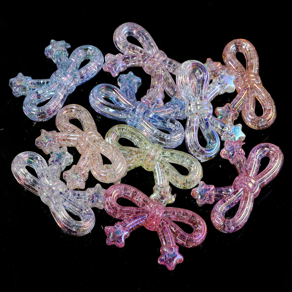 Colorful Bow Acrylic Beads for Jewelry Making