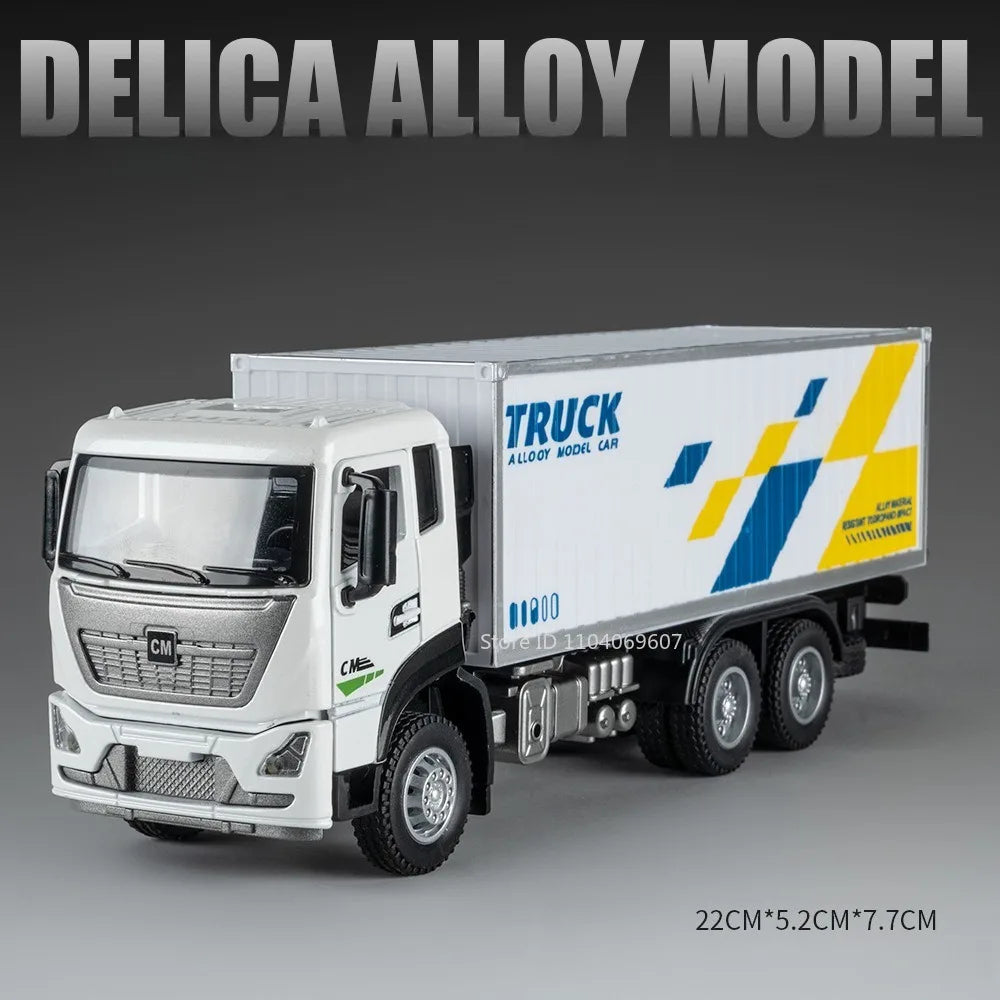 1:32 Scale Diecast Container Truck Toy – Fruit & Vegetable Transport Vehicle