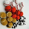 Handmade Crochet Hacky Sack Footbag Set