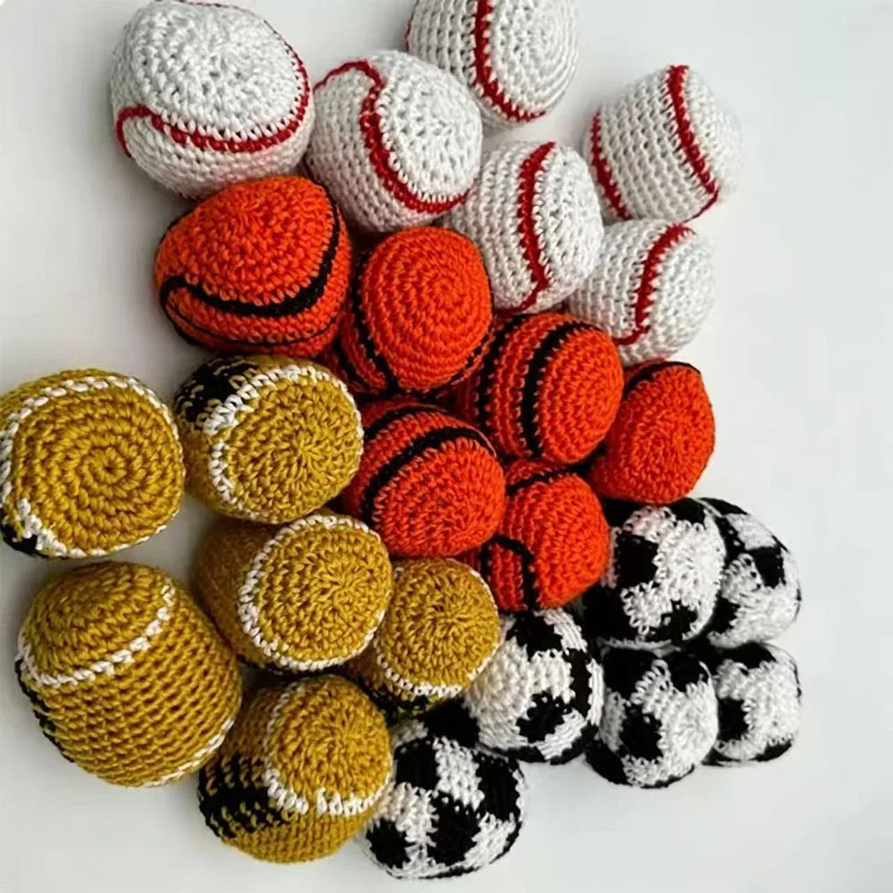 Handmade Crochet Hacky Sack Footbag Set