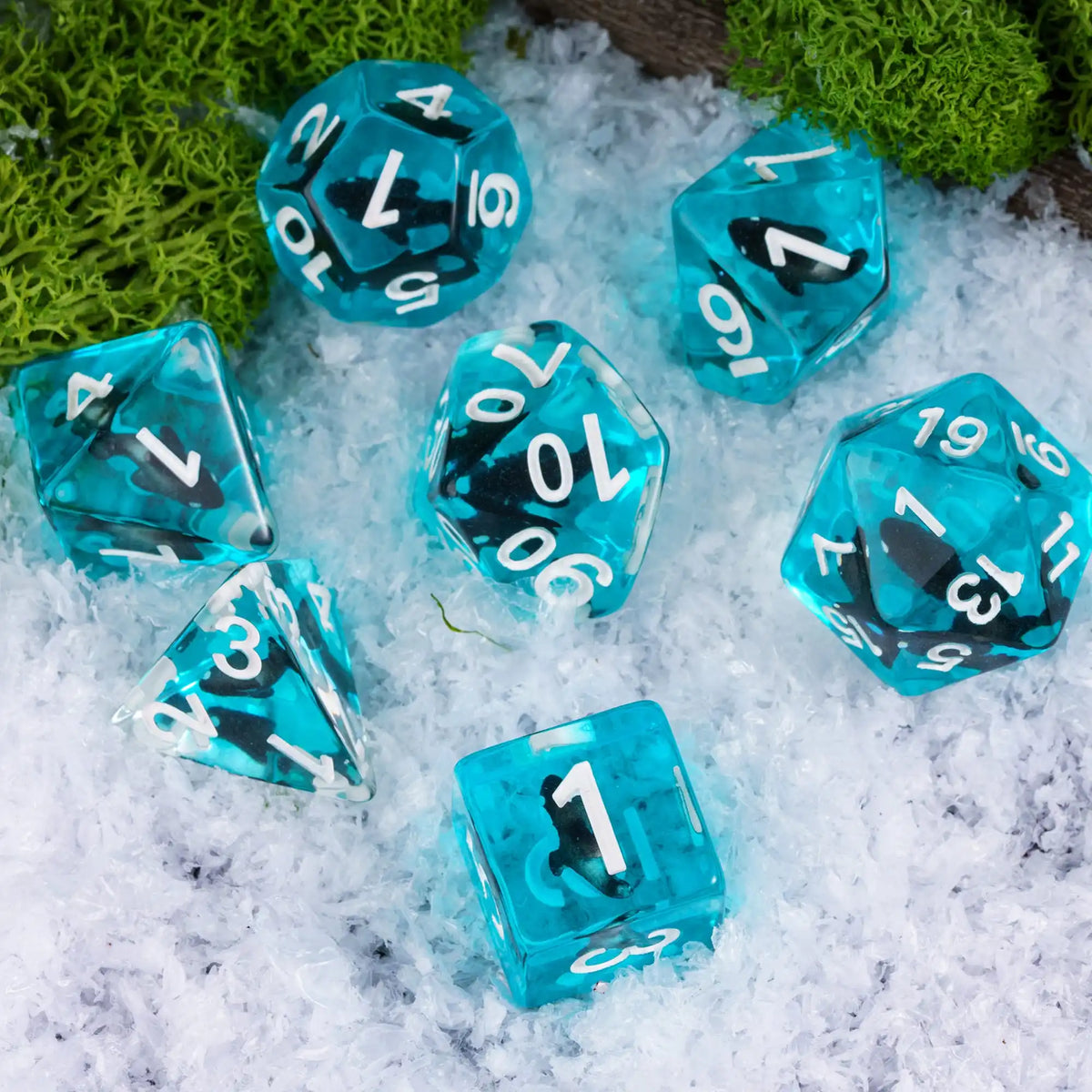 Cute Animal Resin Polyhedral Dice Set