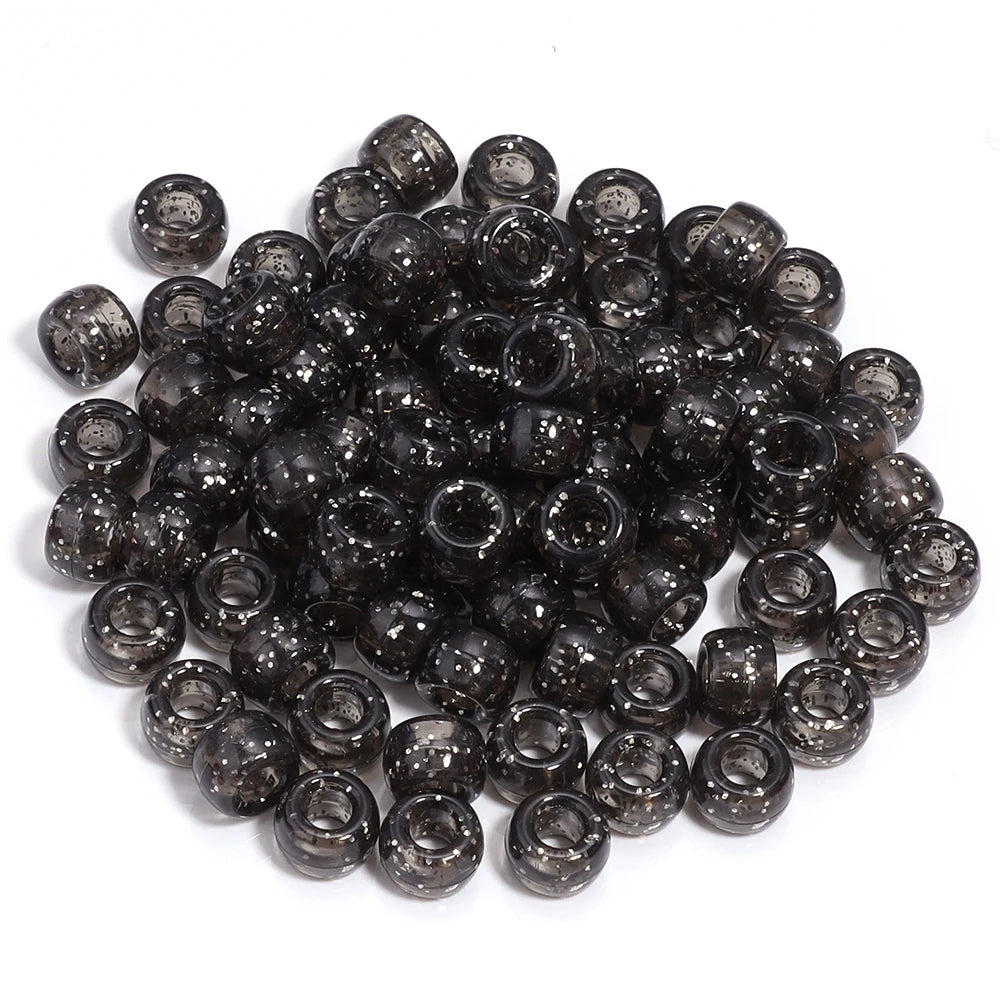 A pile of 200 colorful pony beads for DIY jewelry making