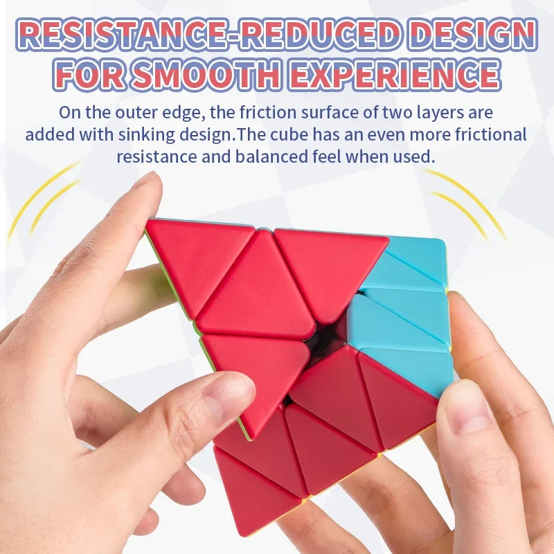 Pyramid Speed Cube 3x3 – Smooth Turning Puzzle for Kids & Adults