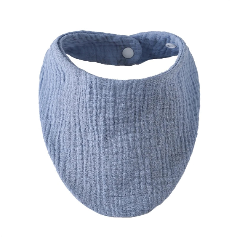Organic Cotton Muslin Baby Bib with Bandana Style