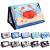 High-Contrast Tummy Time Baby Mirror with Crinkle Cloth Book and Teether