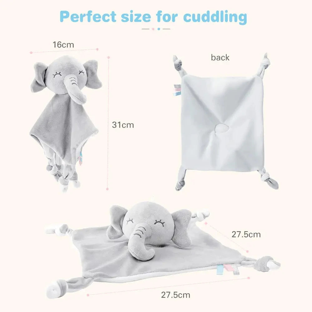 Cuddly Elephant Baby Comforter with Teether & Rattle