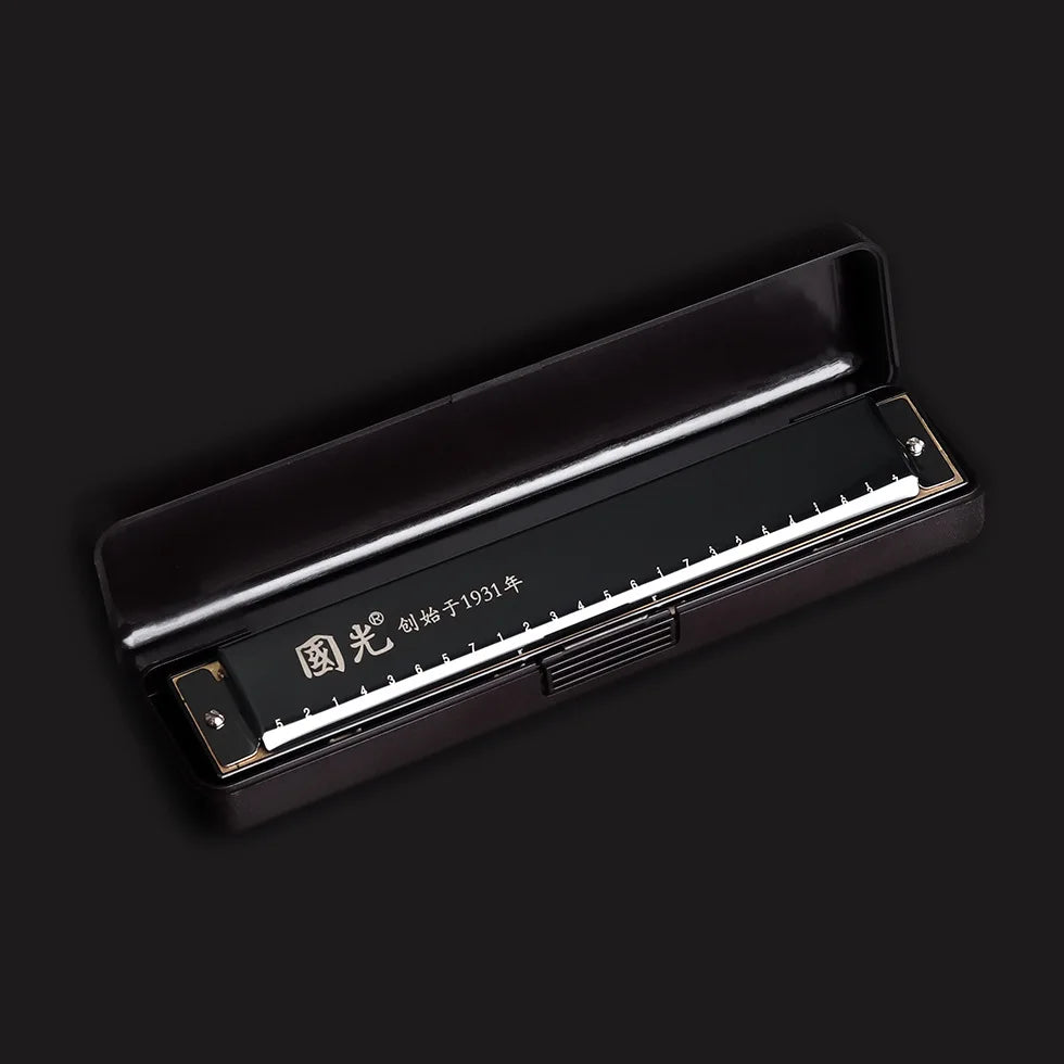 24-Hole Tremolo Harmonica in C with Carrying Case