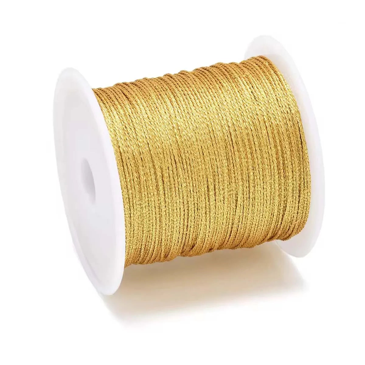 Metallic Gold & Silver Tinsel Thread Cord for Jewelry Making & Crafting