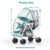 Universal Transparent Stroller Rain Cover with Zipper