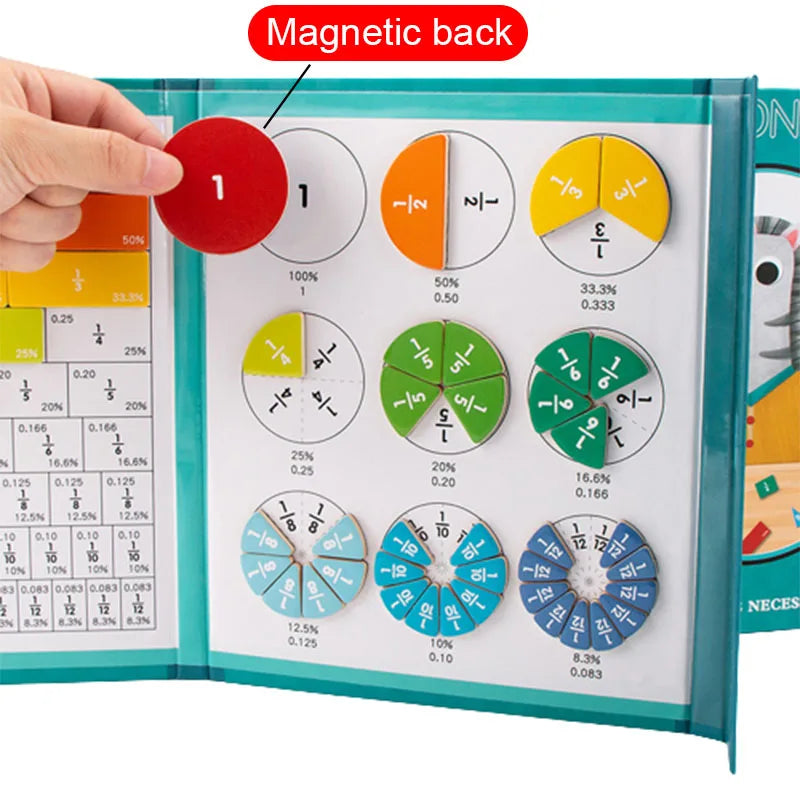 Magnetic Fraction Learning Book Set for Kids