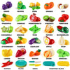 Pretend Play Food Cutting Set with Storage Basket for Kids
