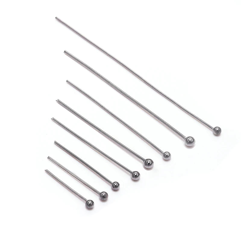 Stainless Steel Flat Head Pins for Jewelry Making (100-Pack)